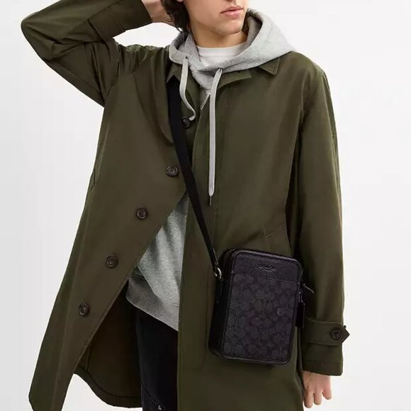 Coach Sullivan Crossbody Bag Style CAT78 | NWT | Signature Canvas & Pebble Leath - Picture 12 of 12